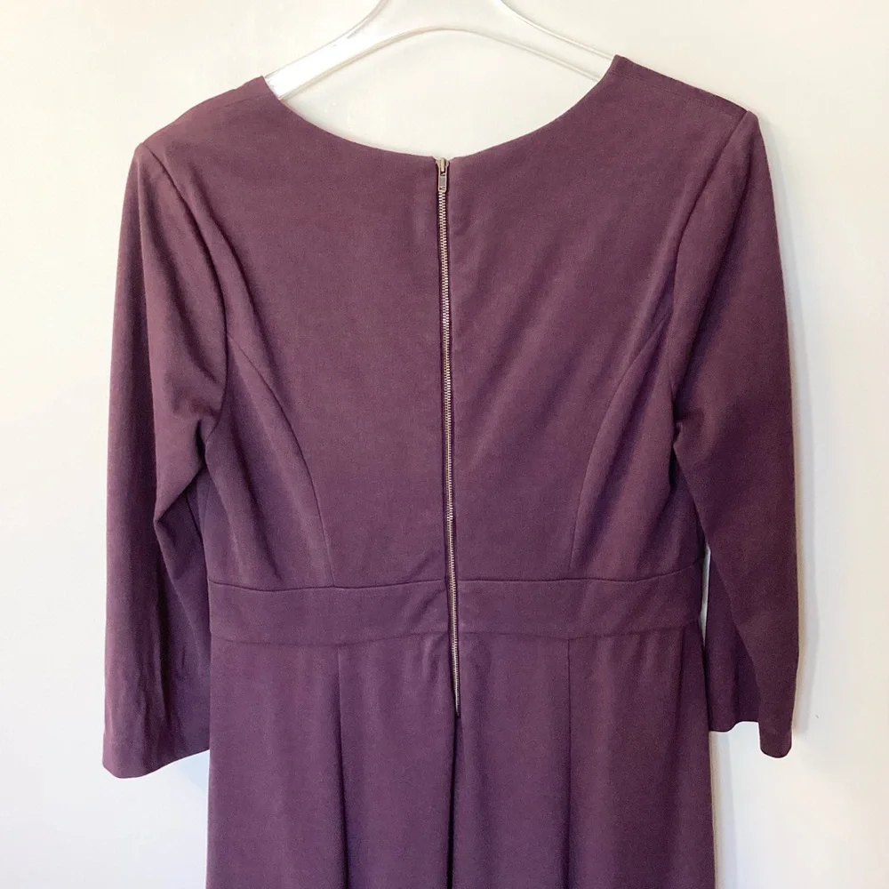 Boden 3/4 Sleeve Clerkenwell Ponte Knit Dress - Purple - 8 - Picture 5 of 8